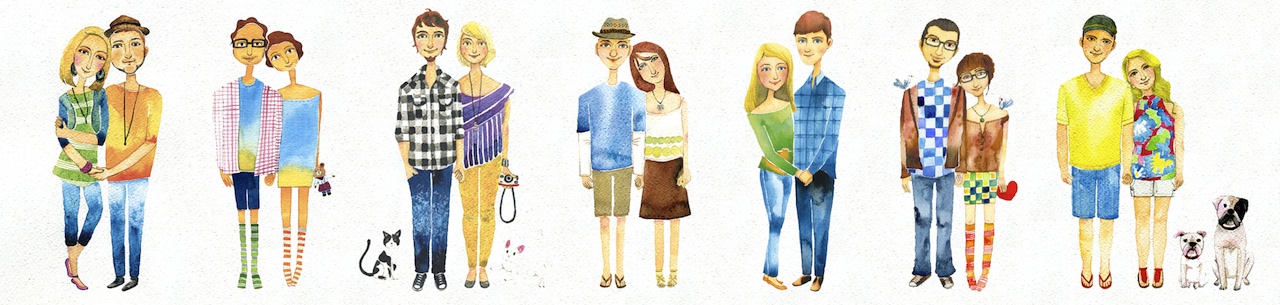 การ์ดแต่งงาน handmade รูปคู่ สีน้ำ การ์ดเชิญ แนวใหม่ ดีไซน์สวย เก๋ ไม่ซ้ำใคร ในสไตล์คุณ  รูปที่ 4