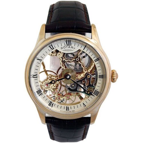 Top Rated Rotary Mens Watch GS02520 03 with Gold Dial and Leather Strap รูปที่ 1