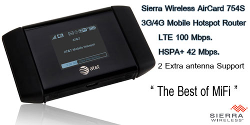 Mobile Hotspot Mifi 754S LTE 3G/4G 100 Mbps ความแรงสุดเสถียรจาก Sierra Wireless รูปที่ 1