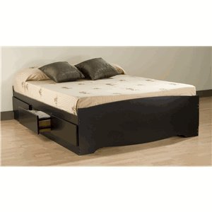 Prepac Sonoma Black Queen Platform Storage Bed For Sale  รูปที่ 1