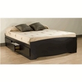 Prepac Sonoma Black Queen Platform Storage Bed For Sale 