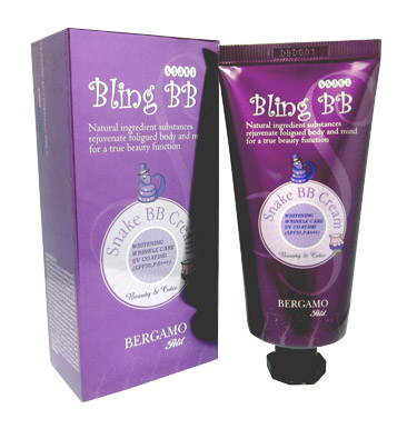 Bergamo Snake Bling BB cream บีบีครีมมีส่วนผสมที่สกัดจากงู ช่วยปกปิดริ้วรอย พร้อมบำรุงผิวหน้าให้หน้าขาว ลดเลือนริ้วรอย ปกป้องผิวจากแสงแดดด้วยค่า SPF50  รูปที่ 1