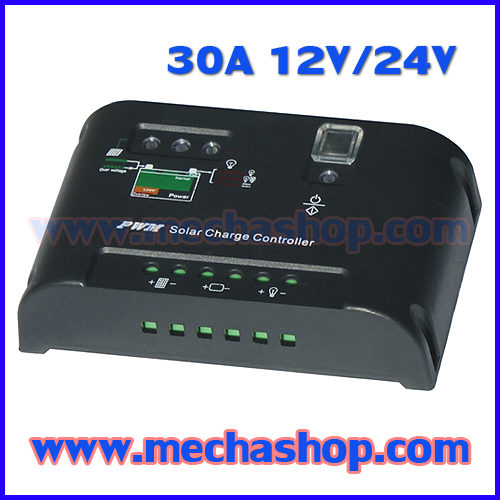 รหัสสินค้า :SCC010 โซล่า ชาร์จเจอร์ Solar Charge Controller PWM 30A 12V/24V SLZ30  รูปที่ 1