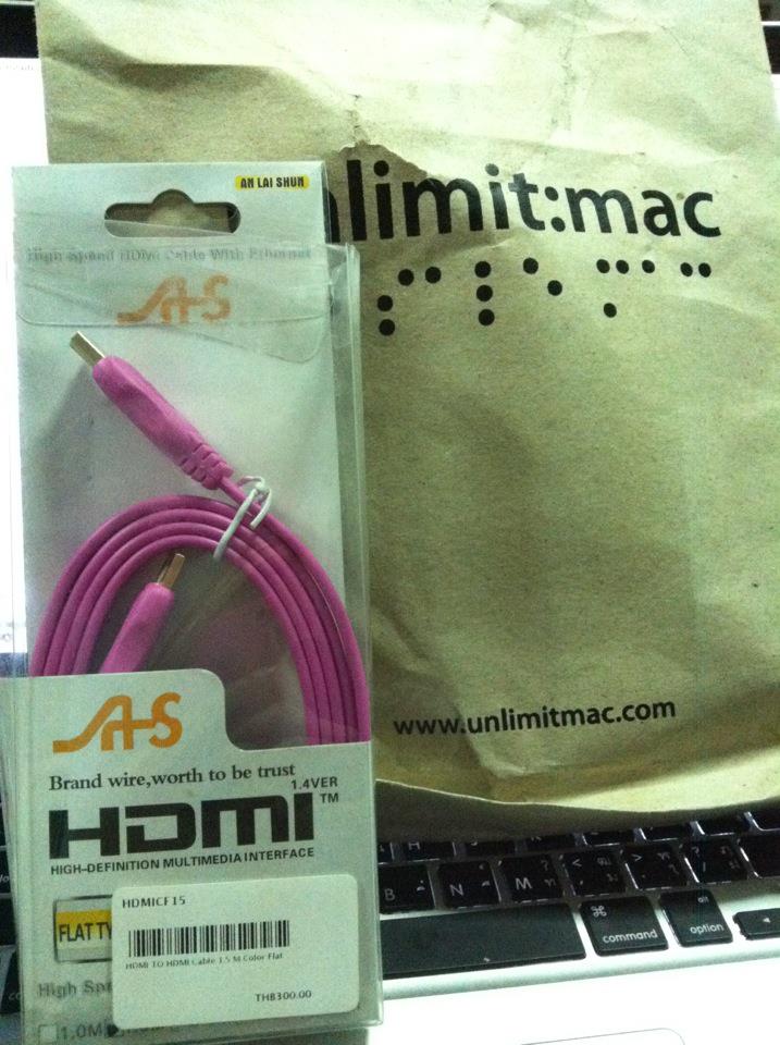 สาย HDMI ยาว1.5เมตร ซ้ือจากร้าน Unlimitmac 300บาท รูปที่ 1