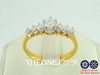 รูปย่อ แหวนเพชรเบลเยี่ยมคัท ดีไซน์แหวนแต่งงาน แหวนหมั้น น้ำหนักเพชรรวม 0.29 กะรัต Color 97 รูปที่1