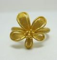 แหวนทอง24 k Prima gold ลายดอกไม้5 กลีบ นน.4.90 g