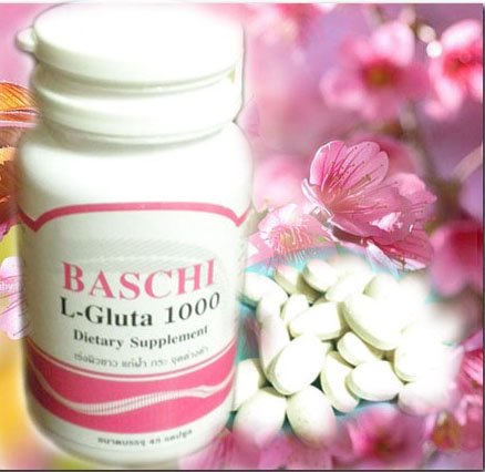 บาชิ-แอลกลูต้า 1000 มก BASCHI L-Gluta 1000 mg สินค้ามีอย. มาตรฐานGmp อาหารผิวขาวใส อมชมพู แก้ฝ้า!! รูปที่ 1