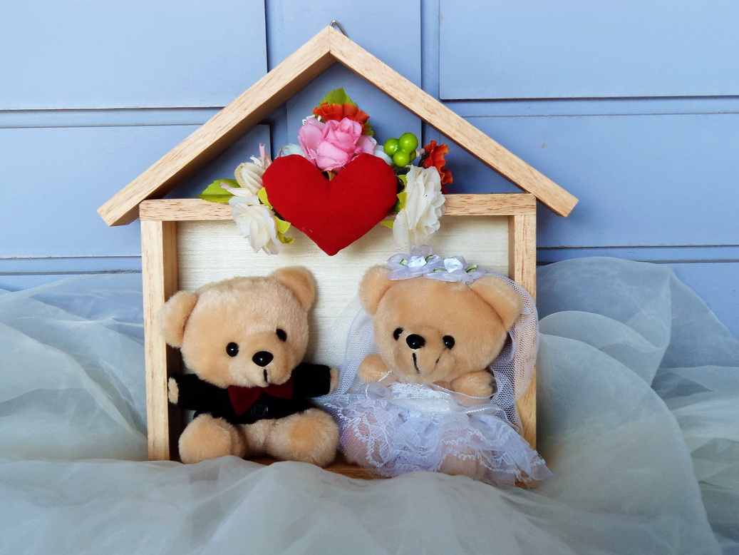 ขายตุ๊กตาหมีคู่แต่งงาน รูปที่ 1
