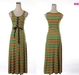 รูปย่อ Mix Dress เกาหลี สีเขียว-ส้ม รูปที่5