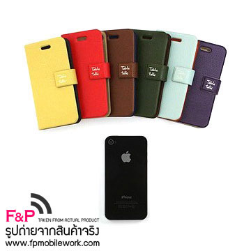 ขายเคสไอโฟน4เอสราคาถูกสุดๆ เคสหนังแบบเปิดข้างสไตล์เกาหลี R.Table Talk iPhone Flip Case for iPhone 4 4S รูปที่ 1