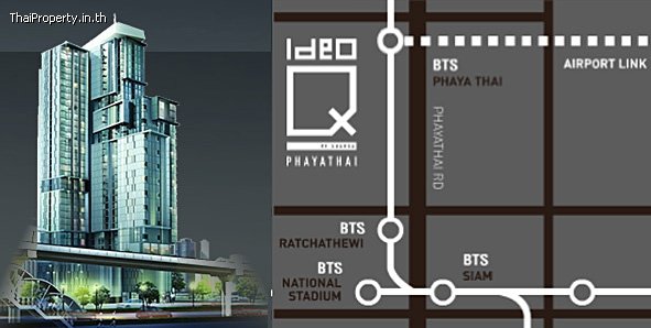 Condo for Sell & Rent Ideo Q Phayathai, Near BTS Phaya Thai. Floor 15,Size 61.1 sq.m., 1 Bedroom, 1 Bathroom, 1 Parki รูปที่ 1