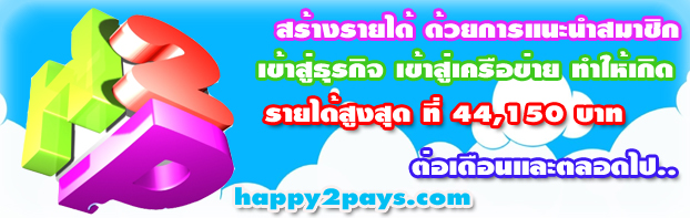 หารายได้เสริม ที่มั่นคงและยั่งยืน กับ Happy2pays  รูปที่ 1