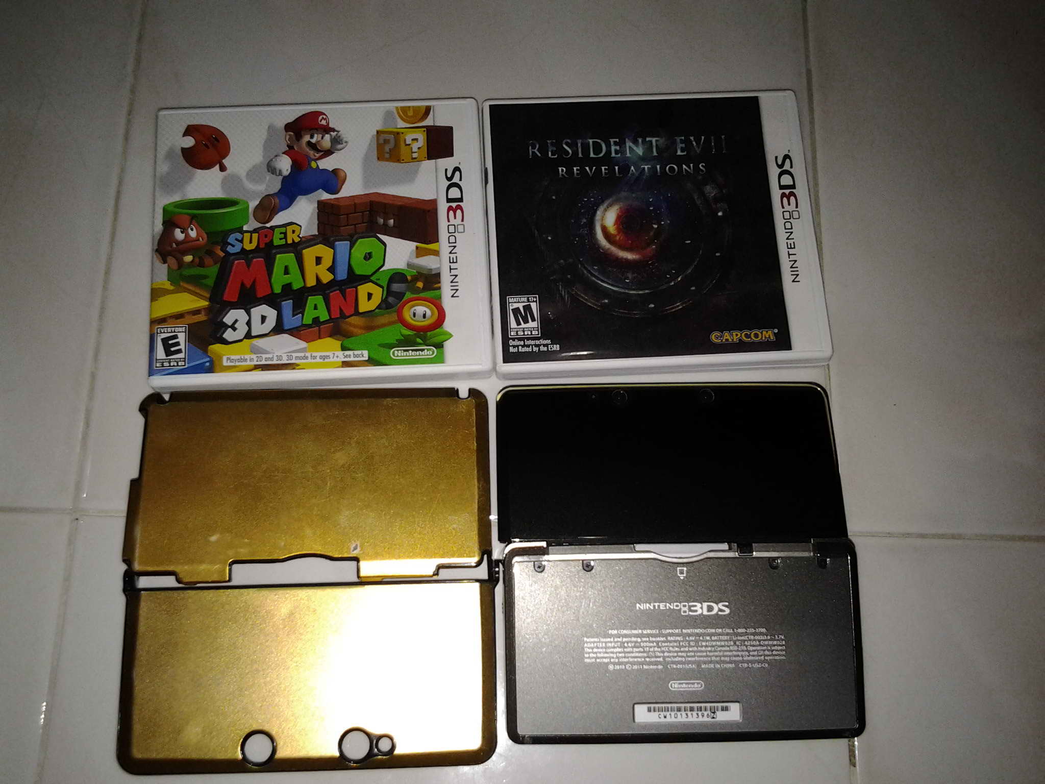 ขาย Nintendo 3DS US Version สี Cosmo black พร้อมเกมส์ Super mario 3D+Resident evil 3D อุปกรณ์ยกกล่อง รูปที่ 1