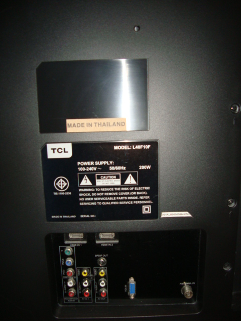 ขาย TV LCD TCL 40 นิ้ว สภาพเยี่ยม รูปที่ 4