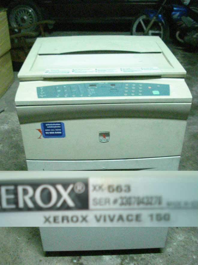 เครื่อง ถ่ายเอกสารXEROX VIVACE150 ลูกยากฟีดกระดาษเสีย ขายแบบตามสภาพ1500-2000สนใจต่อรองราคาได้ คุณเจน 0815567321 รูปที่ 1