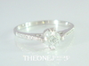 รูปย่อ แหวนเพชรเบลเยี่ยมคัท ดีไซน์แหวนแต่งงาน แหวนหมั้น น้ำหนักเพชร 0.34 กะรัต Color 97 รูปที่2