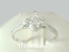 รูปย่อ แหวนเพชรเบลเยี่ยมคัท ดีไซน์แหวนแต่งงาน แหวนหมั้น น้ำหนักเพชร 0.34 กะรัต Color 97 รูปที่1