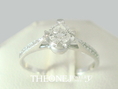 แหวนเพชรเบลเยี่ยมคัท ดีไซน์แหวนแต่งงาน แหวนหมั้น น้ำหนักเพชร 0.34 กะรัต Color 97