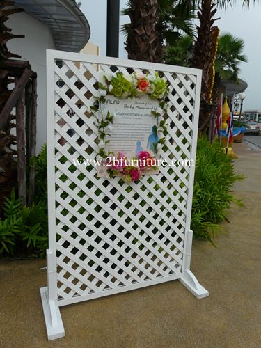 เช่าแผงระแนง เช่าBackdrop เช่าระแนงบังตา แผงระแนงสีขาว สำหรับตกแต่งสถานที่จัดงานของท่าน รูปที่ 4