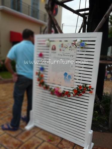 เช่าแผงระแนง เช่าBackdrop เช่าระแนงบังตา แผงระแนงสีขาว สำหรับตกแต่งสถานที่จัดงานของท่าน รูปที่ 6