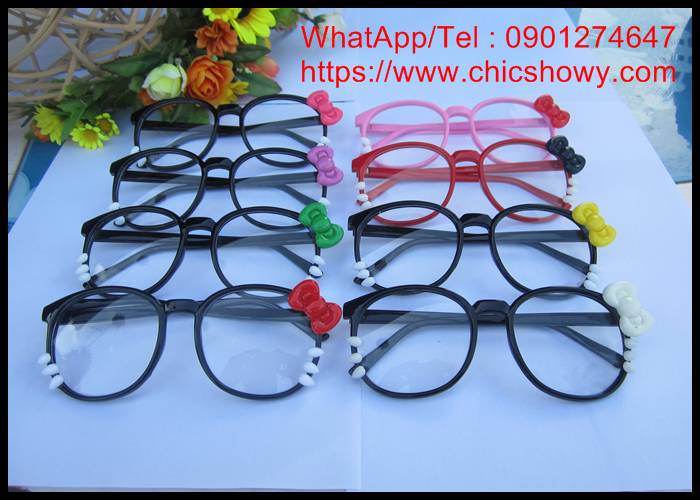 กรอบแว่นคิตตี้ แว่นกันแดดคิตตี้ แว่นคิตตี้ติดโบว์ แว่นคิตตี้ kitty glasses แบบหนวดติดกับตัวแว่น ราคาส่ง 55-75 รูปที่ 6