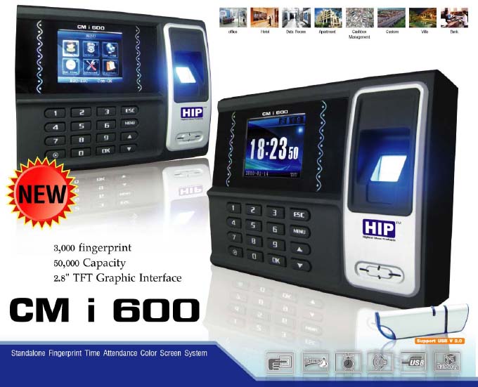 เครื่องสแกนลายนิ้วมือ HIP  รุ่น cmi600 โปรโมชั่นพิเศษ ติดตั้งพร้อมสอนการใช้งานฟรี Tel.0859338798 รูปที่ 4