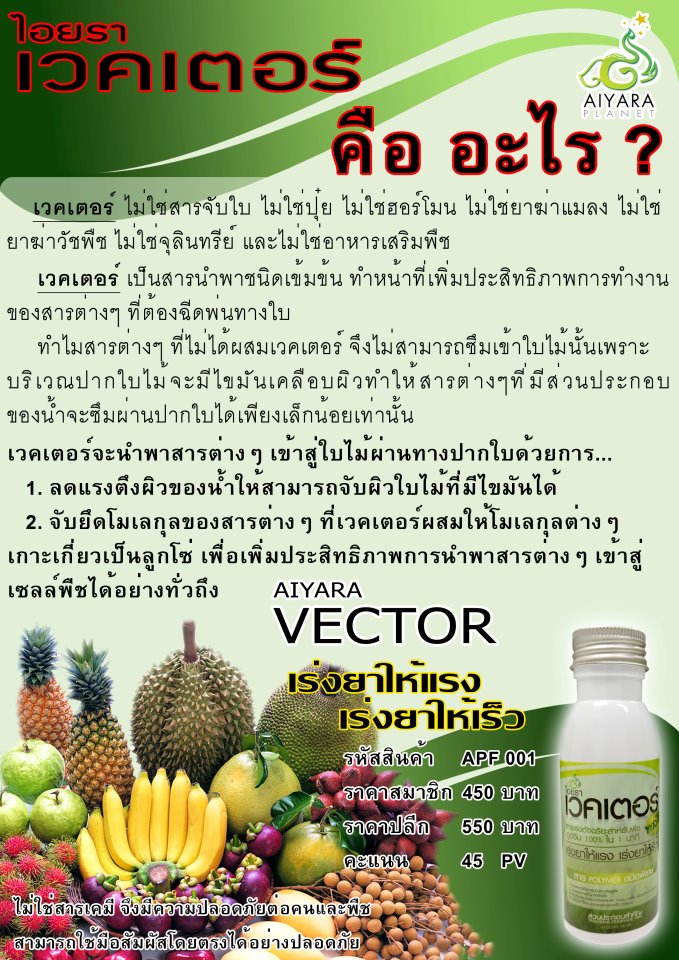 ไอยรา เวคเตอร์ พลัส สารโพลีเมอร์อัจฉริยะ ประสิทธิภาพสูง เร่งยาให้แรง เร่งยาให้เร็ว ดูดซึมภายใน 1 นาที รูปที่ 3
