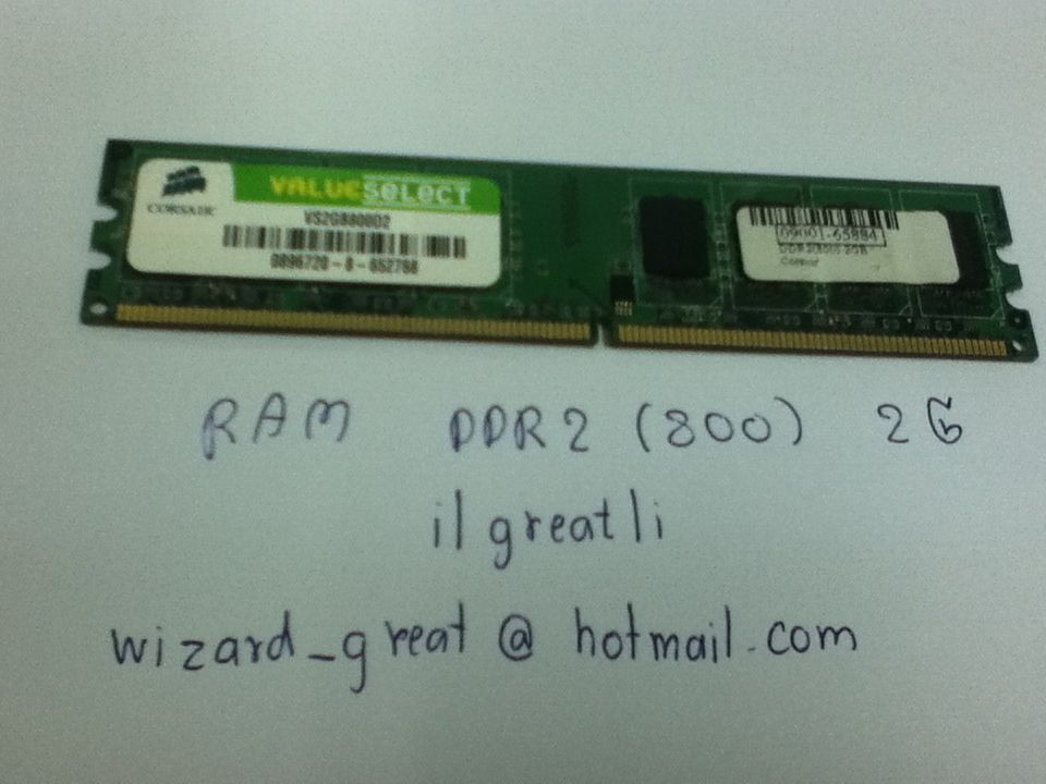 ขาย แรม DDR2 800 2G ราคา 950 บาทครับ รูปที่ 1