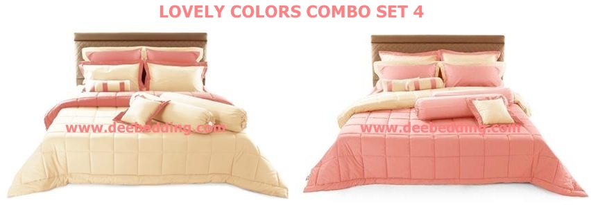 ชุดผ้าปูที่นอน 11 ชิ้น Lovely Colors COMBO SET  (2สีทูโทน สดใส น่ารัก) รูปที่ 1
