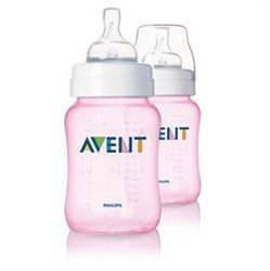            ขวดนม Philips Avent สีฟ้า หรือ สีชมพู ขนาด 9 oz. แพคคู่ (PP, BPA-free) limited edition รูปที่ 1