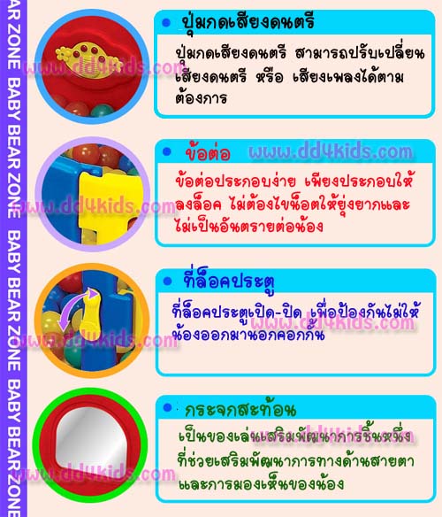 คอกกั้นเด็ก  บ่อบอล รั้วกั้นประตู สำหรับเด็กเล็ก และช่วยแบ่งเบาภาระคุณแม่ รูปที่ 6