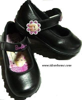 รองเท้านักเรียนเด็กผู้หญิง บาร์บี้ Barbie, คิตตี้ Kittie สีดำ ลิขสิทธิ์แท้ ขึ้นห้าง ป้ายครบ น่ารักสุดๆ รูปที่ 1