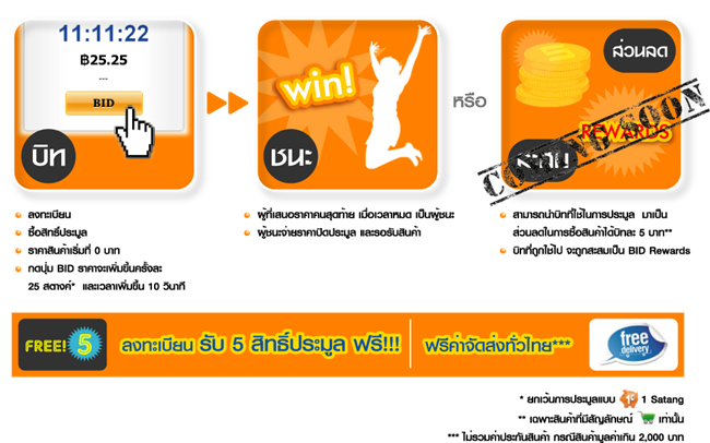 ประมูล สินค้าราคาพิเศษสุด ประมูลสินค้า ได้กันง่ายๆ ผู้ชนะได้สินค้าราคาถูกกว่า 50%-95% รูปที่ 3