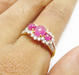 รูปย่อ แหวนทับทิม ฝังเพชร น่ารักมาก นน.3.19 g รูปที่3