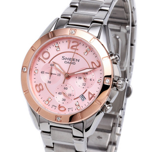 นาฬิกา casio sheen 5021sG-4adr สีชมพู สวยมาก รูปที่ 1