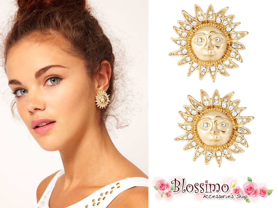 ต่างหูรูปทรงอาทิตย์  River Island Large Sun Stud Earrings รูปที่ 1