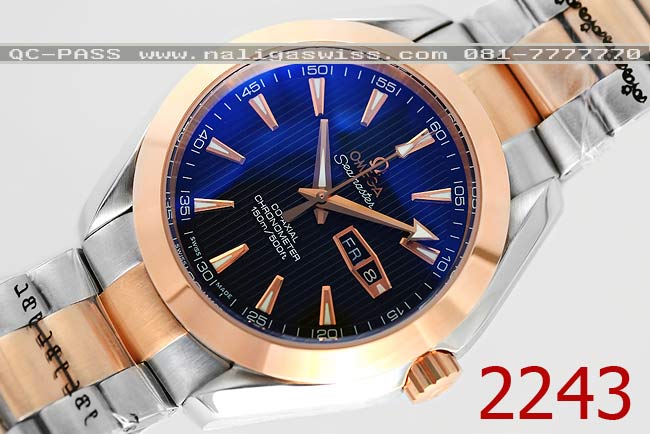 OMEGA Seamaster Aqua Terra Annual Calendar Stainless steel & 18Ct red gold (ไซส์ 43mm.) รุ่นนี้หน้าปัดมีหลายสี รูปที่ 1