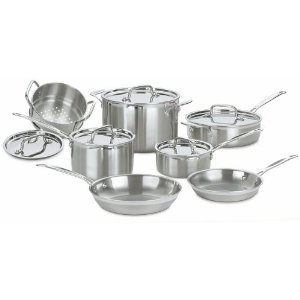 Deals Discount Sale Cuisinart MCP-12 MultiClad Pro Stainless Steel 12-Piece Cookware Set รูปที่ 1