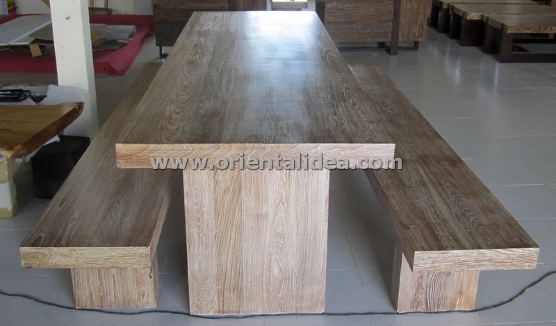 ชุดโต๊ะ+ม้านั่งไม้สัก Teak Set 37,900 บาท รูปที่ 1