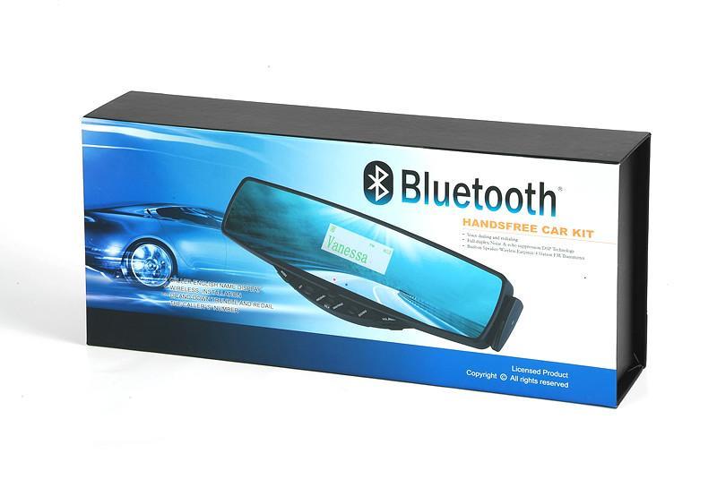 กระจกมองหลัง ติดรถ Handfree Bluetooth Car Kit FM เชื่อมต่อ โทรศัพท์ในรถยนต์ ราคา 2390 บ รูปที่ 1