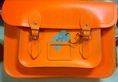 cambridge satchel fluro orange 14