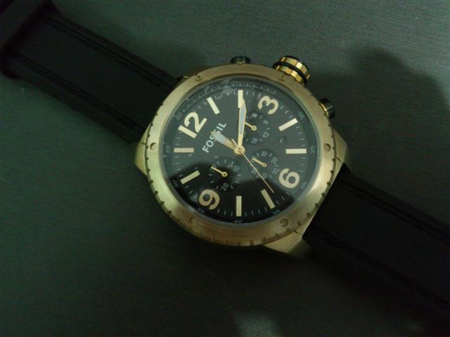 นาฬิกา Fossil Men's Vintaged Bronze Chronograph Watch ของแท้ๆ ครับ แต่ผมไม่ค่อยได้ใส่ครับ ประกันศูนย์ Timedeco เช่นเดิมค รูปที่ 1