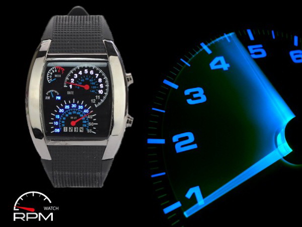 ขายส่ง ขายปลีก นาฬิกา LED รุ่น RPM WATCH ไมล์วัดรอบรถยนต์ รูปที่ 1