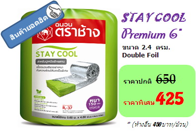 รับประกันราคาถูกชัวร์ ติดตั้ง Stay Cool premium ตราช้าง 30 บาท/ตารางเมตร รูปที่ 1