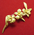 เข็มกลัดทอง 99.99 Gold master ลาย Orchid ดอกกล้วยไม้ นน.16.33 g