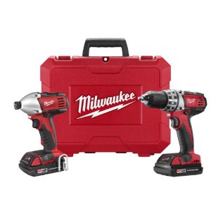 Great Deals Cheap Milwaukee 2691-22 18-Volt Compact Drill and Impact Driver Combo Kit รูปที่ 1