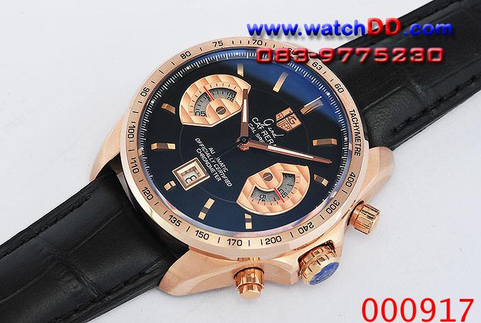 TAG Grand Carrera Calibre 17 Rose Gold Chronograph หน้าดำ เหมือนที่สุดในโลก ส่งฟรีถึงบ้านคะ  รูปที่ 1