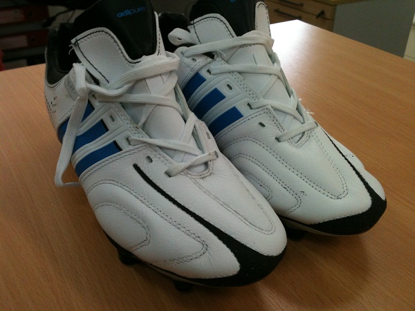 ขายรองเท้าสตั๊ด Adidas adiPure 11Pro  TRX FG สีฟ้าขาว ของใหม่เพิ่งได้มายังไม่ได้ใช้ รูปที่ 1