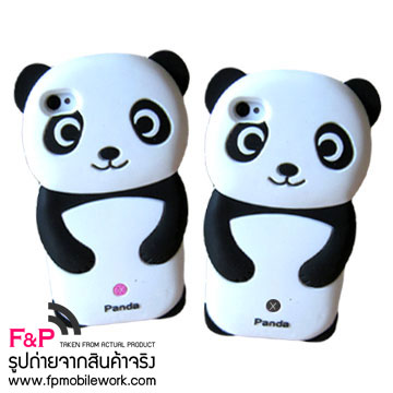 จำหน่ายปลีกส่งเคสไอโฟน4Sราคาถูก หน้ากากไอโฟน3มิติลายหมีแพนด้า Panda 3D Apple iPhone4G 4S Silicone Case เคสมือถือแฟชั่นลายการ์ตูนยอดฮิตน่ารักสุดๆ รูปที่ 1