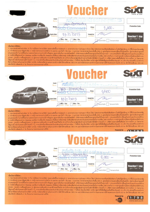 ขาย voucher รถตู้เช่าขับเอง ของ Sixt (Master Car) พร้อมประกันชั้น 1 รูปที่ 1